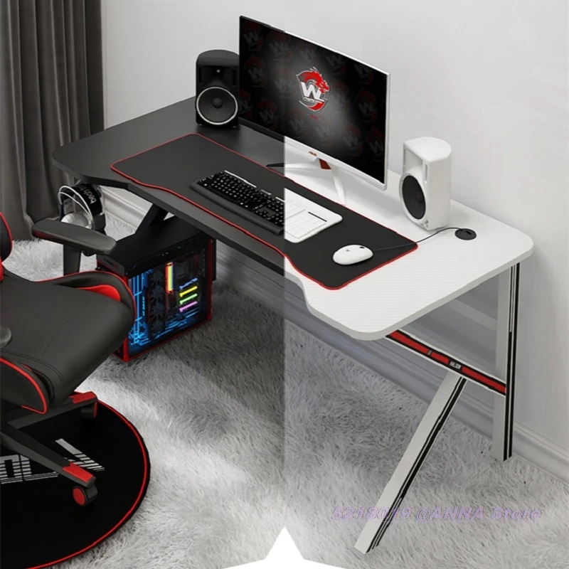 120x60x75cm K Game Table White Computer Table Household Simple Desktop Office Working Desk Black Gaming Table Useful Small Desk