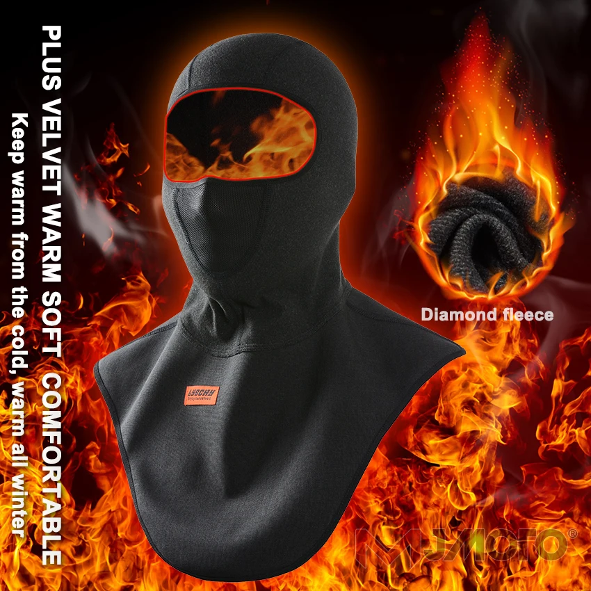 New Motorcycle Mask Fleece Thermal Face Mask Keep Warm Moto Riding Balaclava Motorbike Biker Winter Windproof Ski Mask Men Women