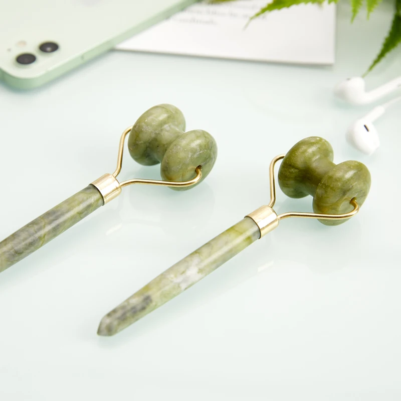 Natural Jade Massage Roller Guasha Board SPA Scraper Stone Facial Anti-Wrinkle Treatment Body Facial Massager Health Care Tools