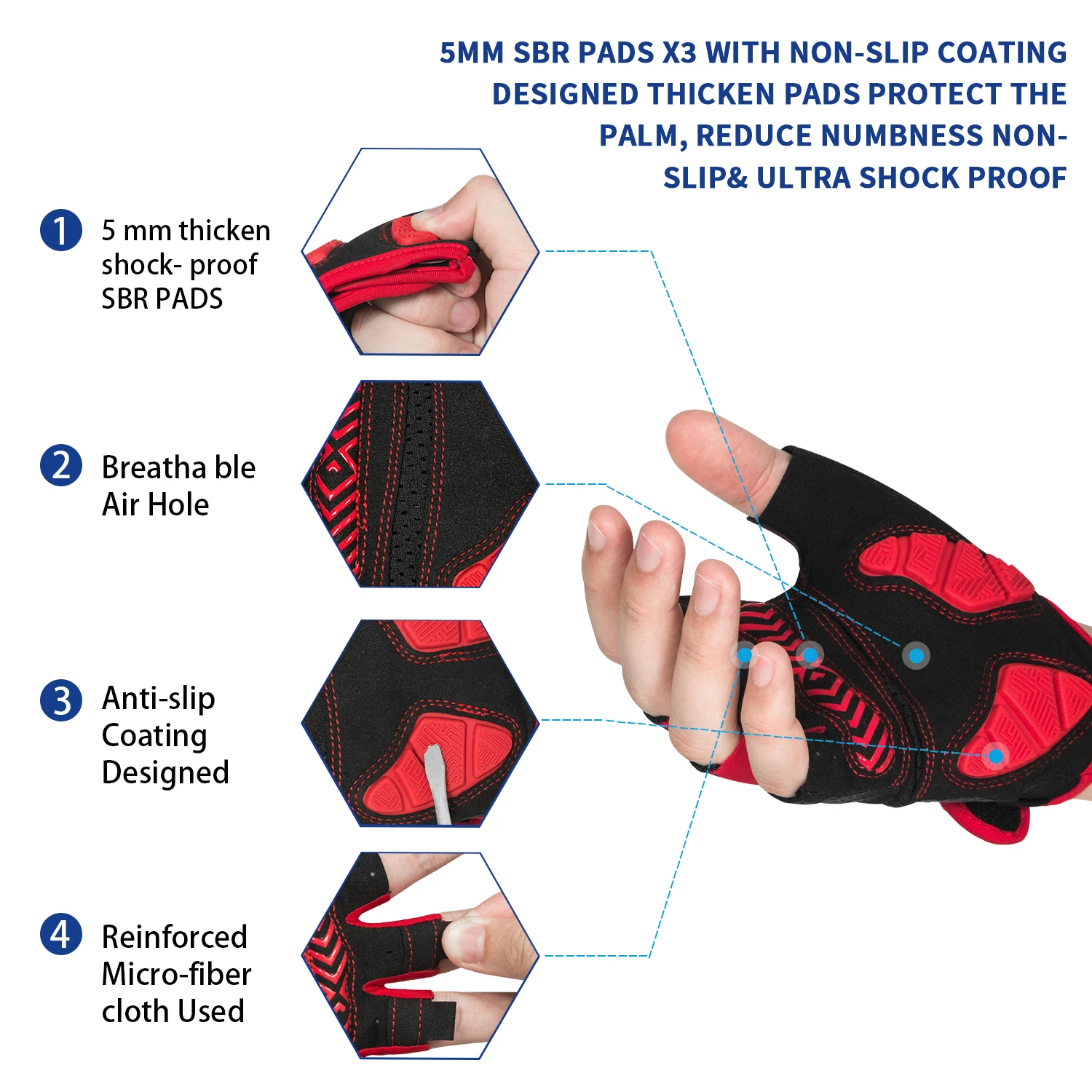 MOREOK Cycling Gloves Shockproof MTB Bike Gloves Breathable Road Bike Riding Cycle Bicycle Gloves Antislip Biking Gloves for Men