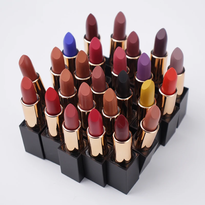 Wholesale Nude Matte Lispstick Private Label Lipsticks Custom Logo Lip Makeup Long Lasting Cosmetics Set High Quality