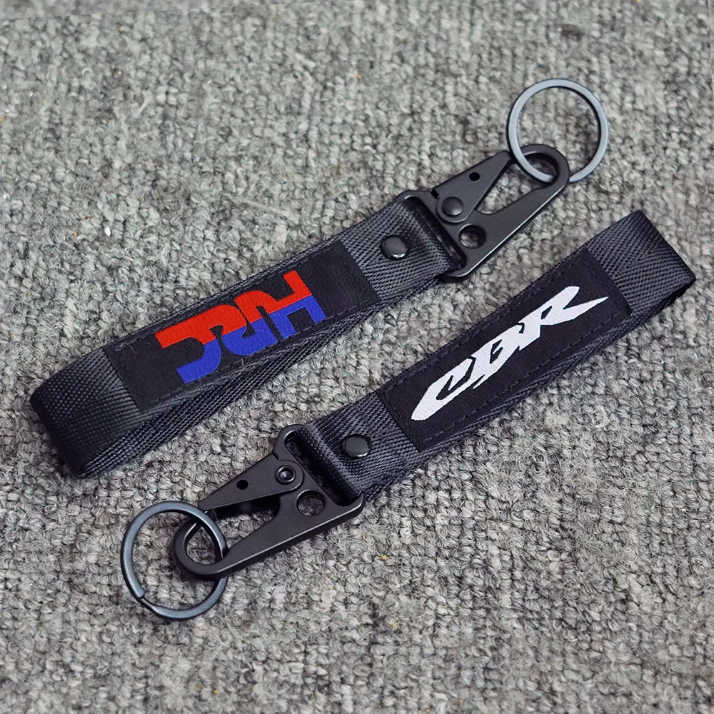 Universal For Honda CBR 125R 600 F4i 650F/R 1100XX 1000F CBR 600 954 1000 RR Motorcycle Accessories Embroidery Keychain Keyring