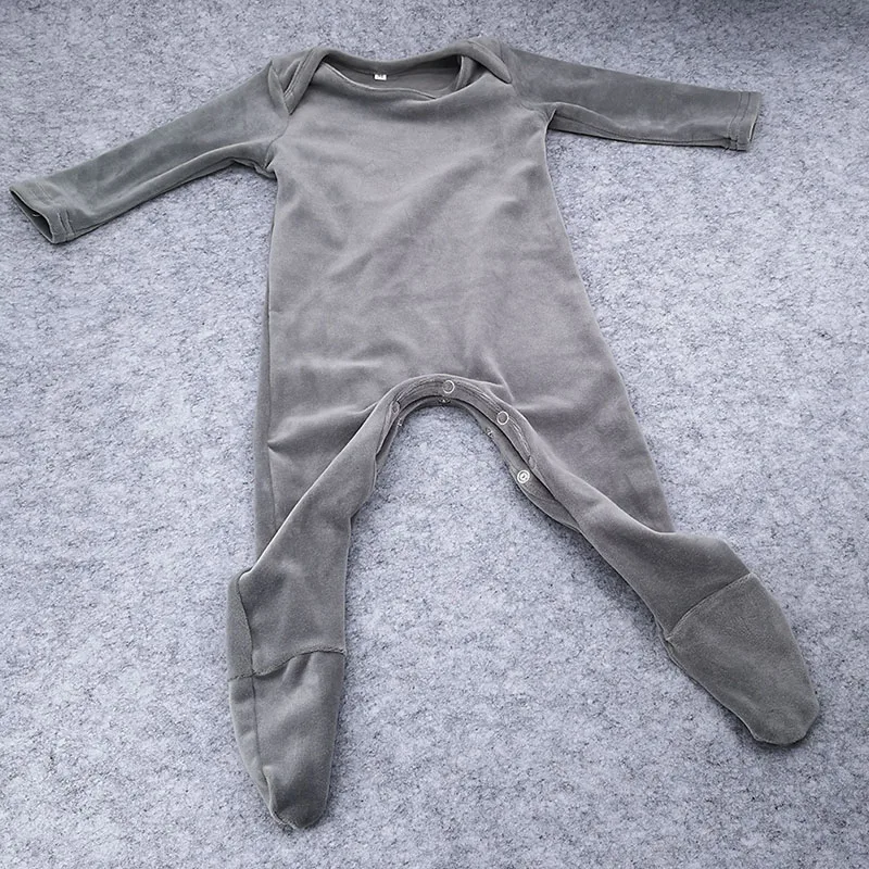 Newborn Baby Boys Girls Long sleeves Jumpsuits 2019 Soft Warm Velvet Stretches Footies Baby Romper Bodysuits Outfits Clothes