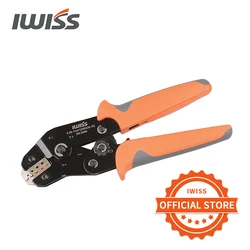 IWISS SN-2549 유럽 스타일 압착 플라이어 핸드 크림퍼 도구 크림프 범위 0.08-0.5/0.25/0.5/1.0mm ² (28-18AWG) 클램핑 도구