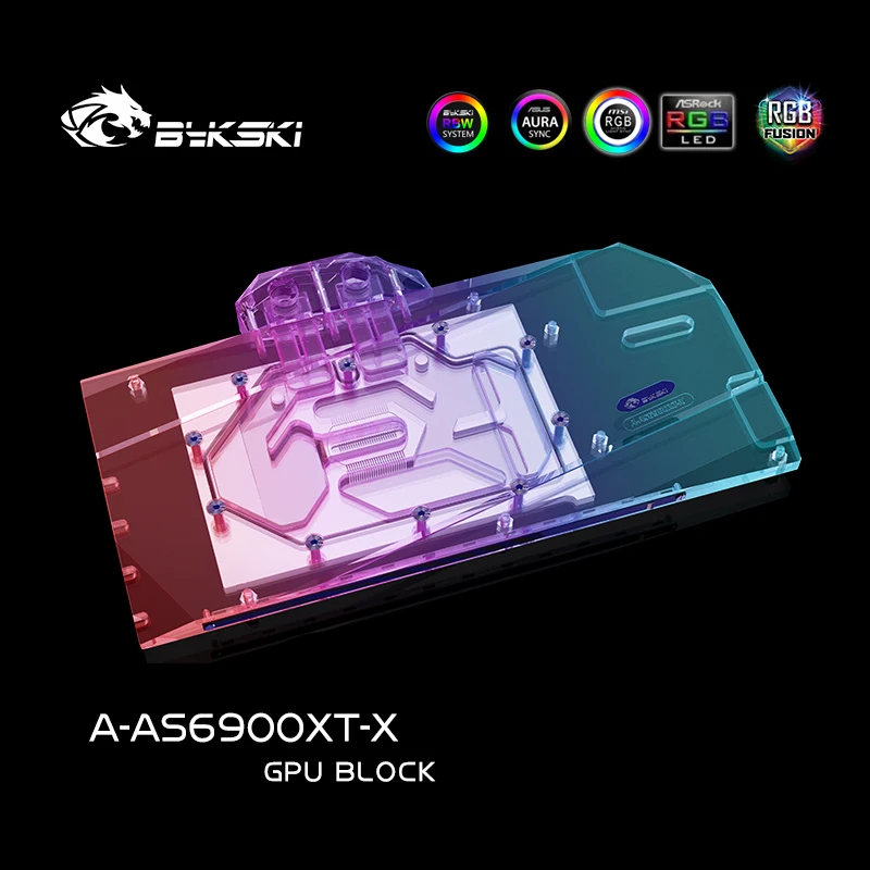 Bykski A-AS6900XT-X GPU Water Block For ASUS TUF RX6900XT O16G GAMING Graphic Card Radiator VGA Cooler 12V RGB/5V ARGB SYNC