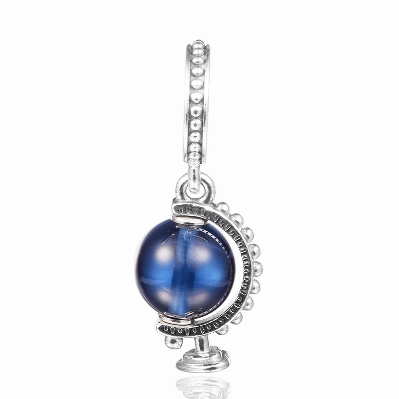 

Blue Globe Dangle Charm 2021 Summer Ocean Beads For Jewelry Making Fits Woman DIY Bracelets & Bangle 100% Sterling Silver