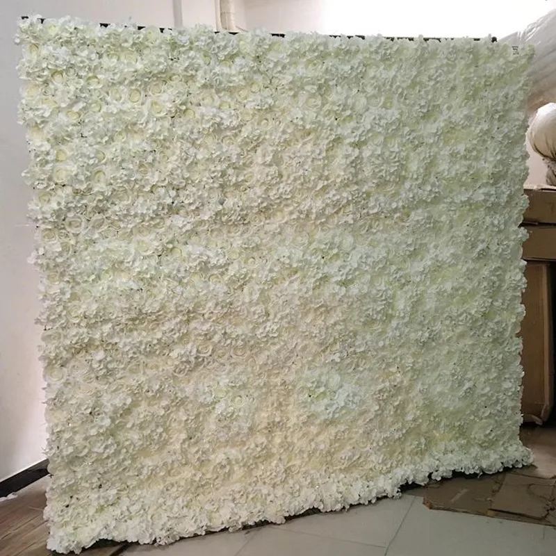 

20pcs/lot Artificial Milk White silk rose and peony flower wall wedding background decoration road lead Home Decor Free Shipping