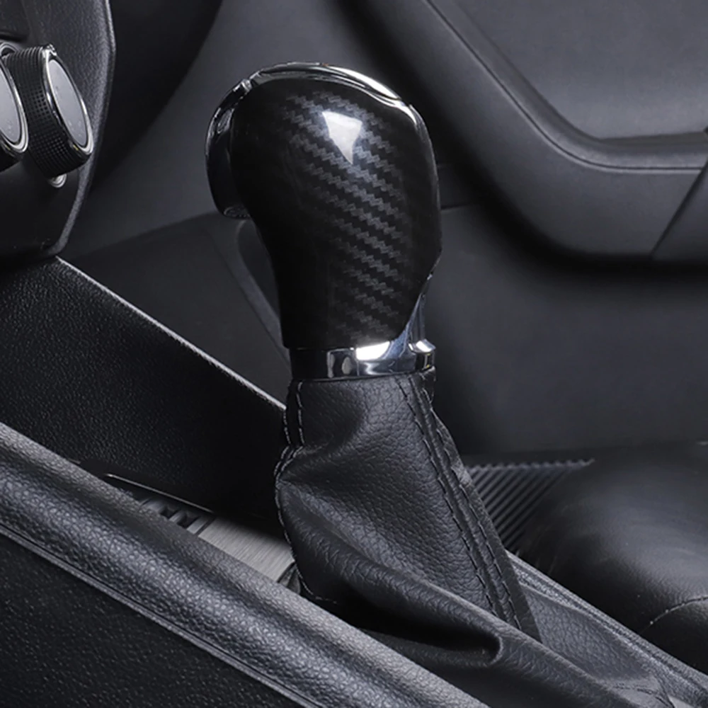 for SKODA OCTAVIA/Superb 2015-2019 Carbon Fiber AT/MT Gear/Handbrake Cover Case sticker Car Styling Decoration