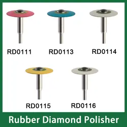 Pulidor de diamante de goma para laboratorio Dental, tamaño 19mm X 2mm, 2,35mm para pieza de mano de baja velocidad