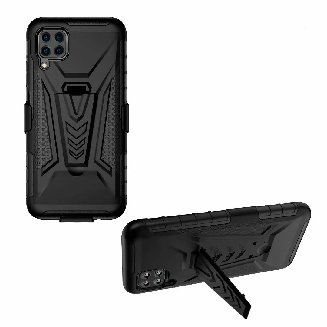 Combo Shell Slim Rugged Case Built-in Kickstand Swivel Belt Clip Holster Shockproof Cover For  Samsung Galaxy A12 Cases