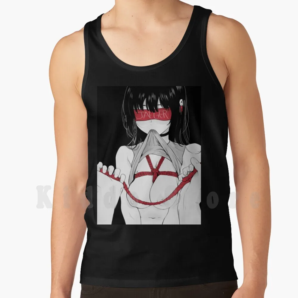 

Red Tank Tops Vest 100% Cotton Hentai Lewd