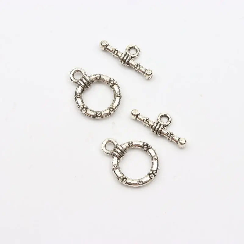 10 stücke Antike Silber Ring Hohl Form Metall Haken Haken Connector Für Schmuck Machen Halskette Ketten Hand Made DIY Zubehör – Detail 7
