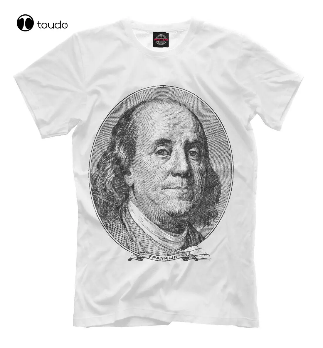 Benjamin Franklin T-Shirt - $100 Banknote One Hundred President Of Usa Tee Shirt