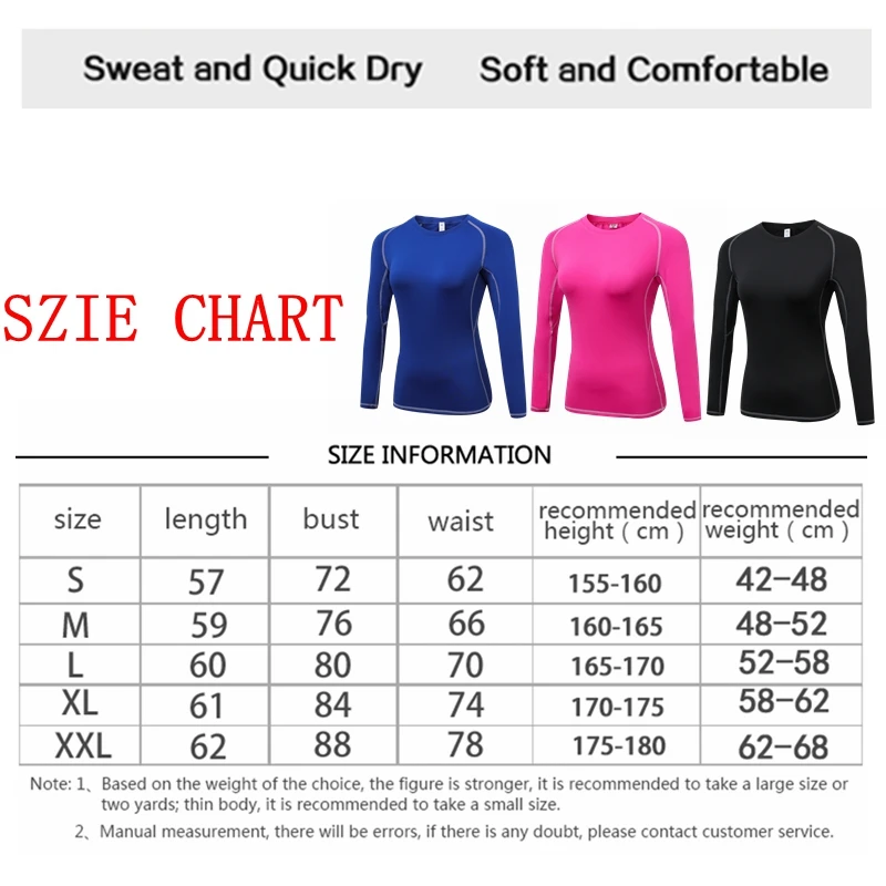 New Fitness Women\'s Long Sleeve Compression Running Yoga t-shirts Female Thermal Clothing Sportswear Women Sports Gym Shirts