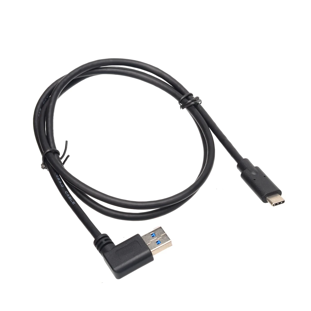 كابل USB 3.1 Type-C ذكر إلى 90 درجة بزاوية قائمة USB 3.0 Type-A ذكر لمزامنة البيانات والشحن متوافق مع Xiaomi 4C/5