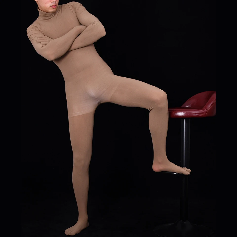 Unisex Cosplay Nylon Bodysuit, 80D Qualquer Corte, Auto Bondage Zentai, Terno de corpo inteiro, Meias sem costura, Cinco Dedos, Dedos