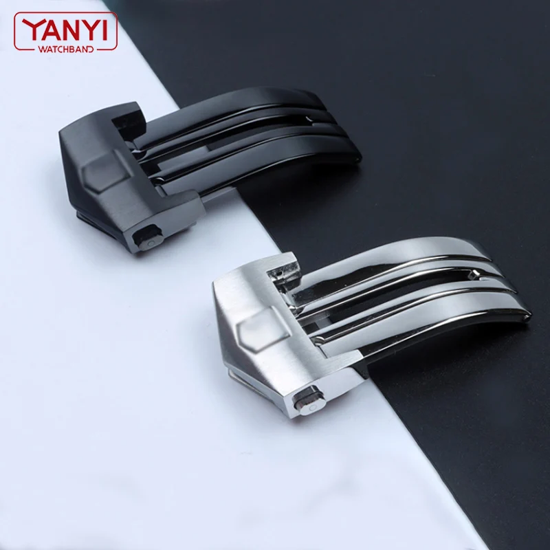 Stainless Steel WatchBand Buckle For tag Watch Strap Fold Clasp Use on Leather or Rubber Watch band 18mm 20mm watches bottom