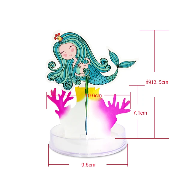 

2022 14x11cm Blue Magic Growing Paper The Mermaid Legend Tree Kit Artificial Trees Funny Educational Science Kids Toys Novelty