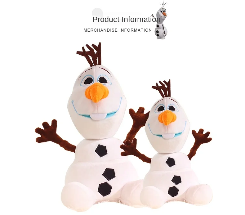 30cm 50cm Aoger Olaf Plüsch Kawaii Schneemann Spielzeug Actionfigur Modell Weiche Stofftier Anime-Puppe Fans Weihnachtsgeschenk – Detail 2