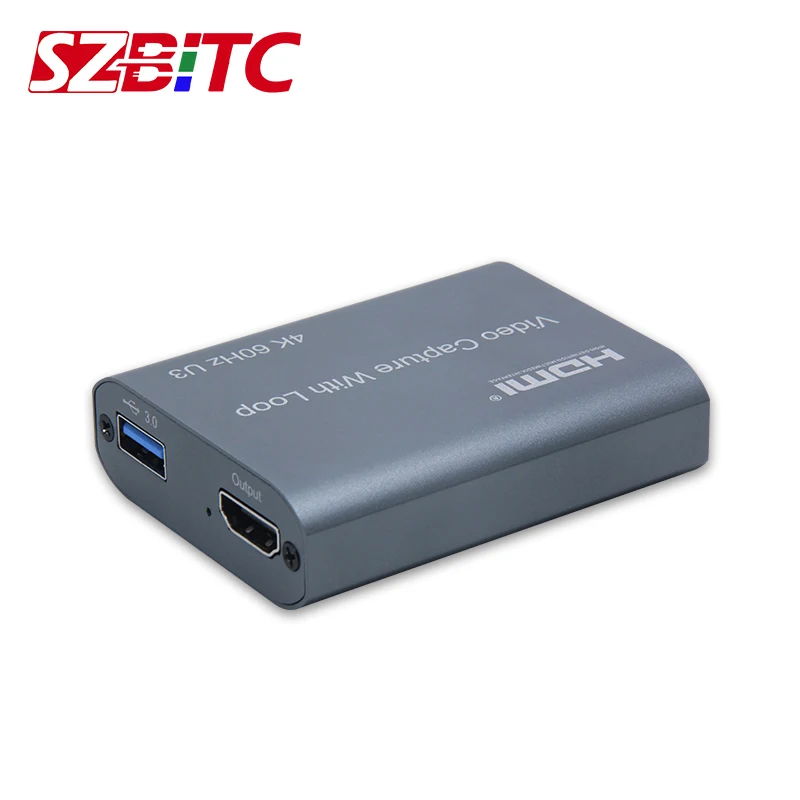 

SZBITC Hot sell 4K USB 3.0 Video Capture Card Up to Support 3840x2140@60Hz HDMI to USB3.0 Converter