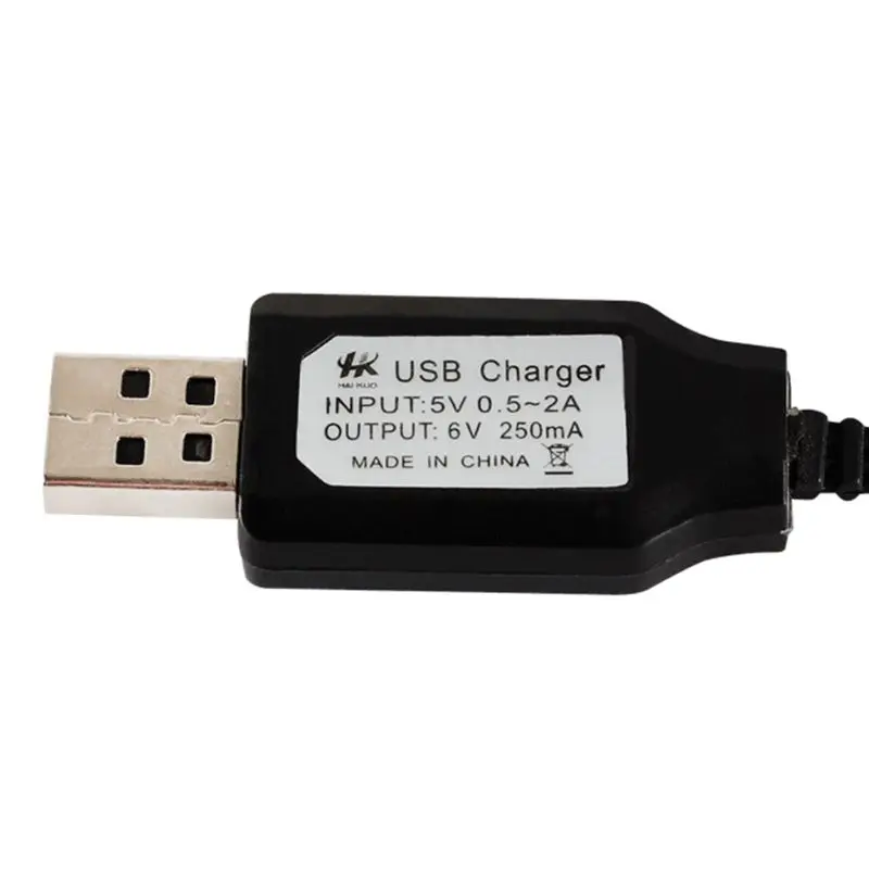 Rechargeable USB Battery Charger Ni-Cd Ni-MH Batteries Pack KET-2P Plug Adapter 6V 250mA Output RC Toy E56B