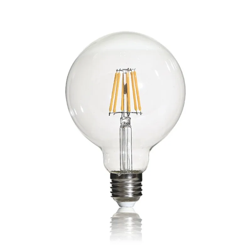 Led Filament COB Bulb G80 G95 G125 Big Global light bulb 6W 10W 12W filament bulb E27 clear glass indoor lamp AC220V