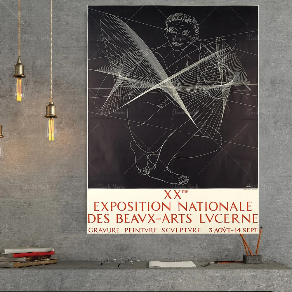 Gothic Art Exhibition Poster, Modern Scandinavian Art, Gallery Poster, Paris Print, Paris Wall Art, Mid Century Wall Art, Moder