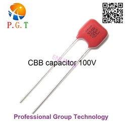10pcs 1.8NF 182J 10NF 103J 15NF 153J 47NF 473J 22NF 223J 68NF 683J 100V P5MM 5MM pitch DIP CBB Polypropylene film capacitor