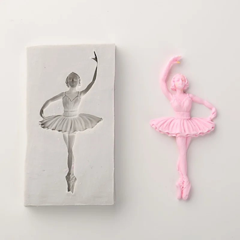 3D Ballet Girl Sugarcraft Silicone Mold Cake Decorating Kitchen Tools Chocolate Fondant Moulds Cupcake Baking Accessories