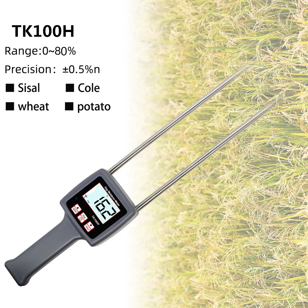 

TK100H Hay Moisture Meter with Backlight For Alfalfa Forage Grass Leymus Chinensis Orchard Moisture Measuring Tool 40% off