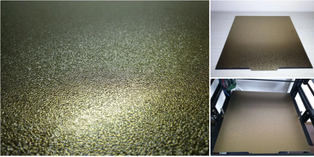 Für Anycubic Mega S PEI-Bauplatte 240x220mm Doppelseitige Strukturierte PEI-Federstahlplatte Starke Haftung Magnetisches Heizbett – Detail 2