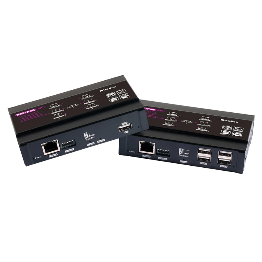 4K PoE HDMI-kompatibel Extender KVM Extender über IP bis zu 100m USB Extender über Einzel Cat6 unterstützung Remote Power Switch RS232