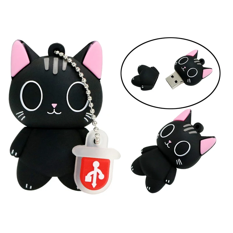 

Usb Pendrive Cartoon Cat Usb Flash Drive Cle 4GB 8GB 16GB 32GB 64GB 128GB 256GB USB 2.0 Pen Drive Usb Memory Stick U Disk Gift