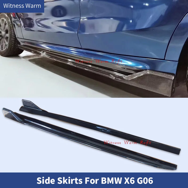 

for X6 G06 Side Skirt Extensions Carbon Fiber/frp Side Skirts Apron Lip for Bmw X6 G06 2019 2020 2021