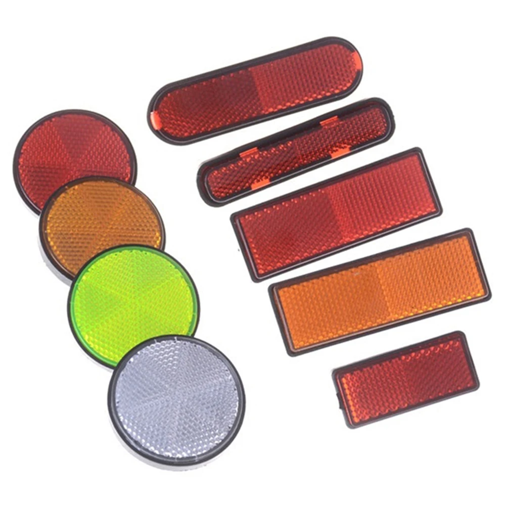 2PCS Round Warning Strip Reflective Sticker Car Motorcycle Bike Caravan Lorry Screw On Safety Reflector Stickers Decals