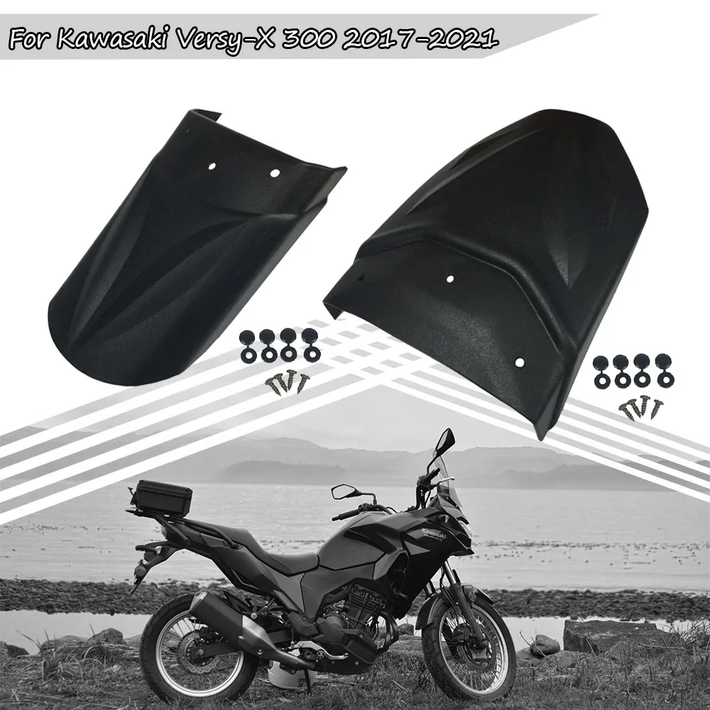 For Versys-X 300 Versys X300 X 300 Front Rear Fender Mudguard Extender Splash Guard ABS Fairing Injection Molding