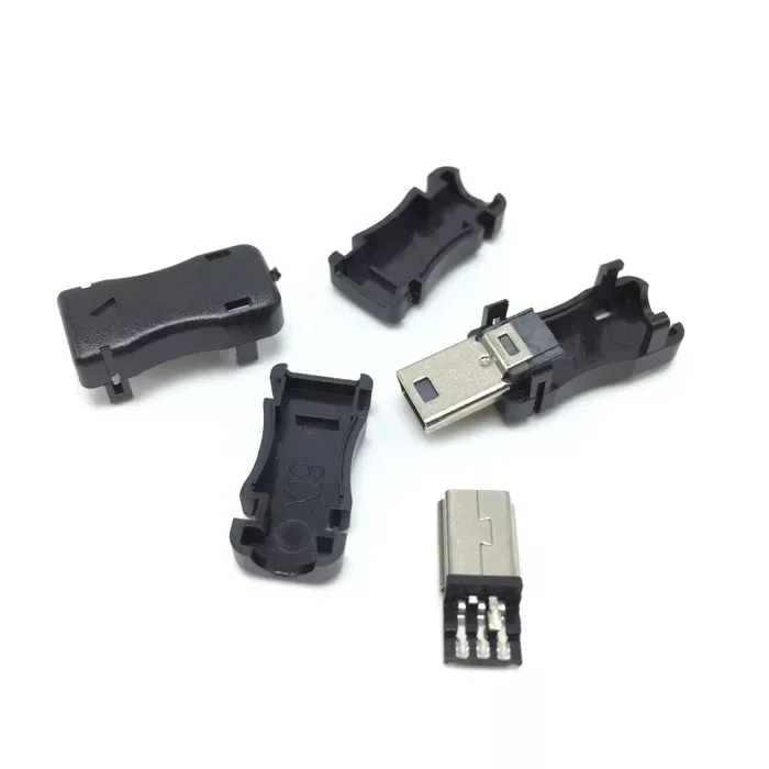 10set Type A Male USB 4 Pin Plug Socket Connector With Black Plastic Cover micro MK5P mini usb diy kit