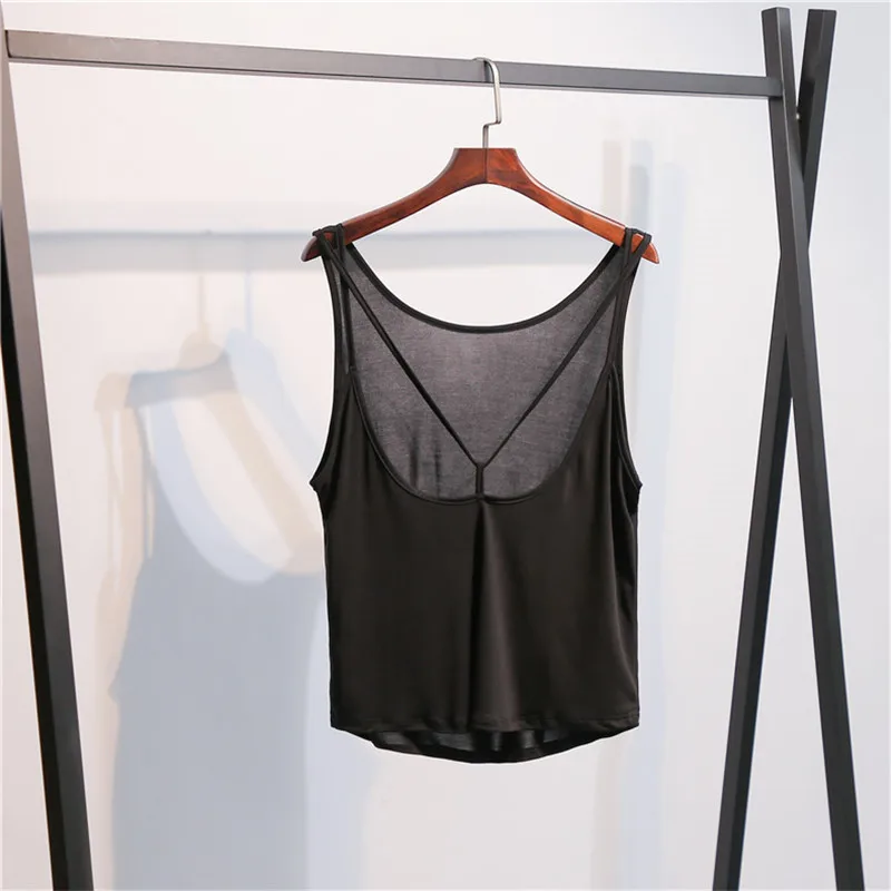 Women Backless Yoga Shirts Fitness T-shirts Sleeveless Vest Quick Dry Loose Sport Tee Female Gym Workout Blouse Running Tank Top