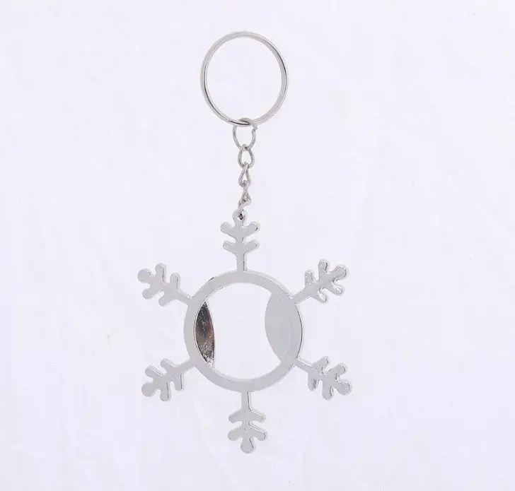 100pcs/lot Wedding Souvenirs Gifts Snowflake Bottle Opener Keychain for Winter Wedding Favor Wholesale