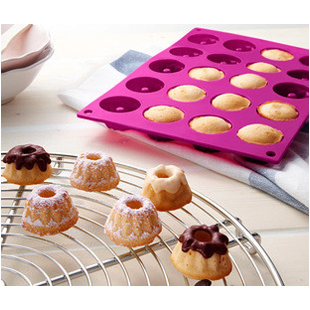 1pc 20 Cavity Silicone Chocolate Mold 3D Mini Chiffon Pudding Fondant Cake Mold DIY Baking Pastry Tools