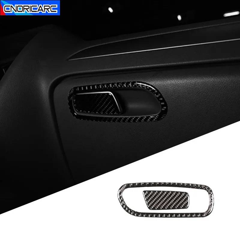 

Carbon Fiber Car Center Console Co-pilot Glove Box Handle Frame Decoration Sticker Trim For Audi A4 B8 A5 2009-16