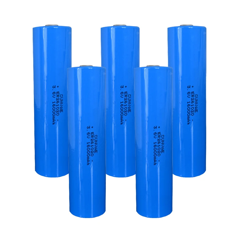 5Pcs 3.6V ER261020 261020 Lithium Battery 16000mAh Li-SOCl2 For memory power medical devices radio communication equipment