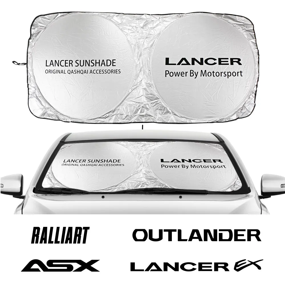 For Mitsubishi Colt Ralliart Lancer EX Lancer L200 ASX Outlander Triton Campetition Delica Evolution x Car Windshield Sunshade