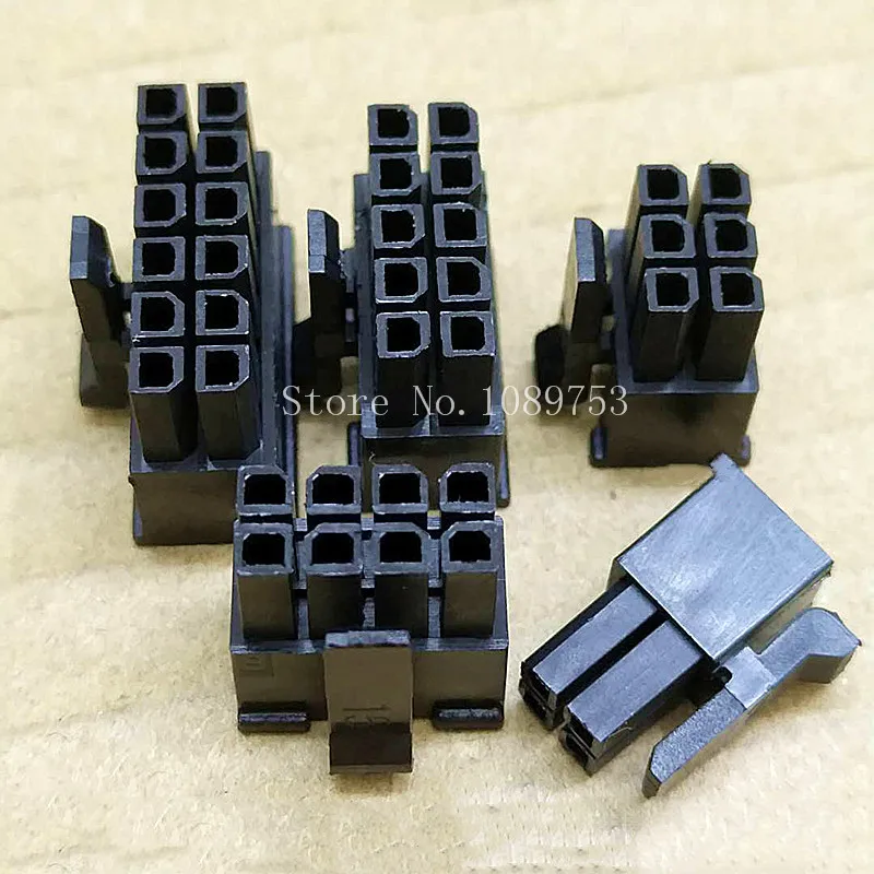 10PCS MX 3.0mm Pitch Mini 5557 Plug Connector 2P 4P 6P 8P 10P 12-24P Male Shell Black Plastic Shell