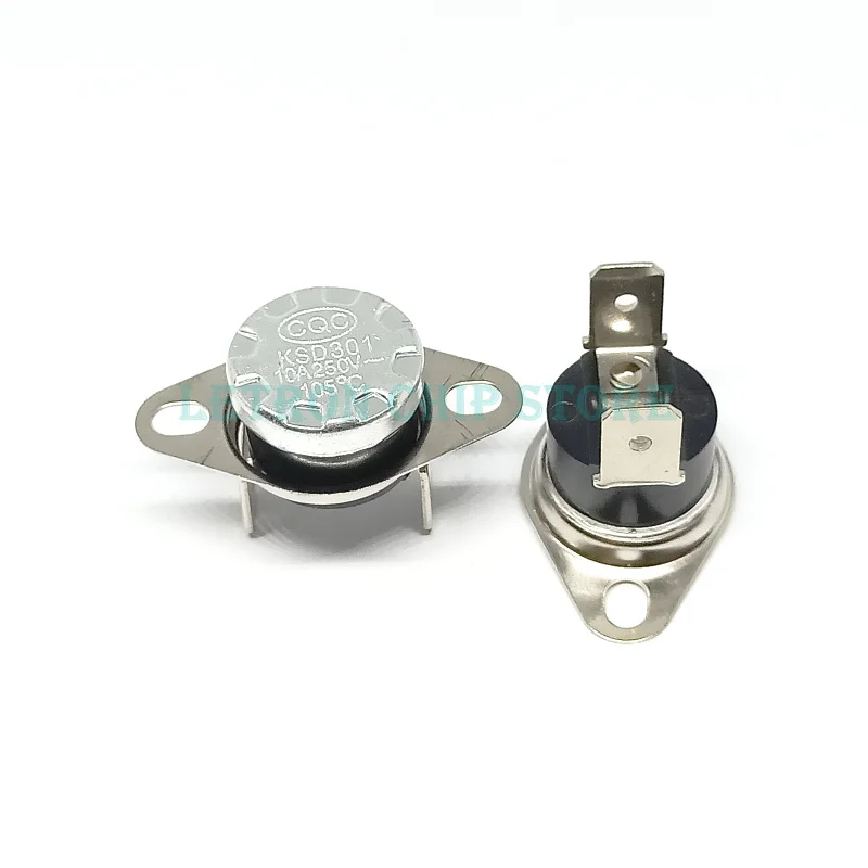 KSD301 KSD302 Thermostat Switch 250V 10A Normally Closed Thermal Control 40C 50C 70C 80C 90C 100C 120C 130C 140C 150C