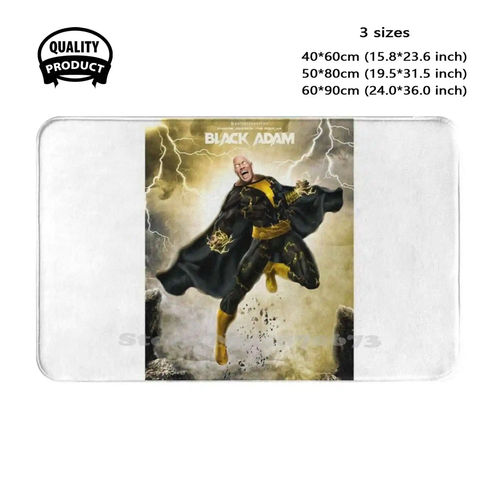 Black Adam Soft Cushion Home Carpet Door Mat Car Rug Black Adam Movie Black Adam 2021 Black Adam The Black Adam Dwayne Johnson