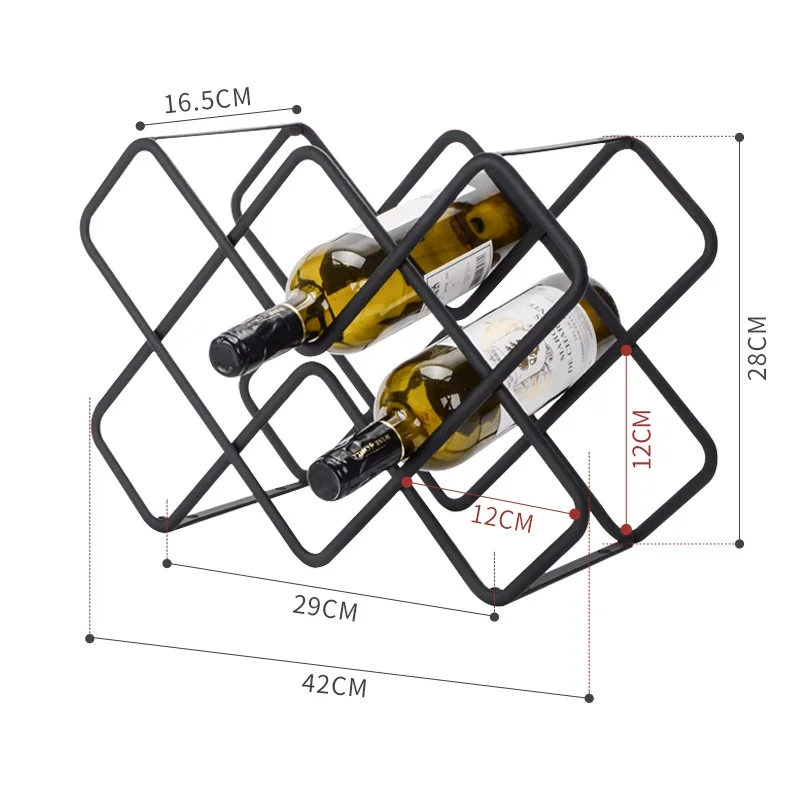 

Креативная перевернута металлическая Винная стойка для украшения дома, винная витрина, Современная минималистская Винная стойка
