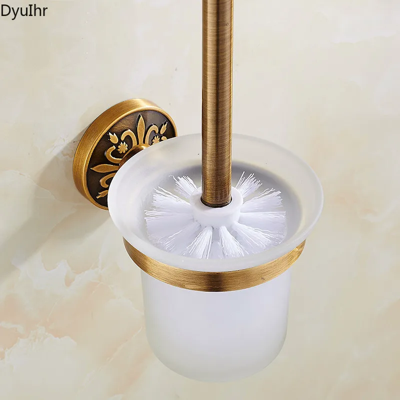 Imagem -04 - Acessórios do Banheiro Estilo Europeu Suporte de Escova de Vaso Sanitário de Parede Pendurado Espaço de Alumínio Toalete Punch- Toalete Escova Titular