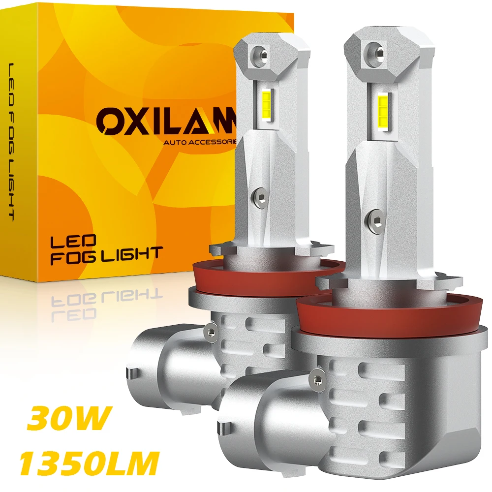 OXILAM 2pcs LED 9006 HB4 Fog light Bulbs H8 H11 6500K White 30W For Bmw E39 E90 X5 E70 E53 E36 E87 F10 Lexus RX Peugeot 308 12V