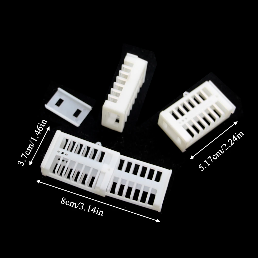 10PCS Bee Farm Rearing Cage Imprison Introduction Virgin Queen Cap Box Pulling Type Multifunctional Beekeeping Tools Supplies